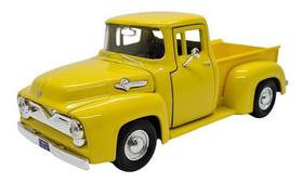 Miniatura Ford F100 Pickup 1955/56 Amarelo Metal 1:24