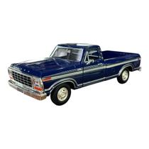 Miniatura Ford F150 Custom 1979 Azul Metal Motormax 1:24 Miniatura Ford F150 Custom 1979 Azul Metal Motormax 1:24