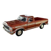 Miniatura Ford F150 Custom 1979 Marron Metal Motormax 1:24