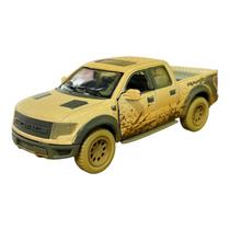 Miniatura Ford F150 Raptor Enlamada Branco Kinsmart 1:46