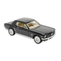 Miniatura Ford Mustang 1964 Kinsmart 1/38 Metal e Fricção Preto