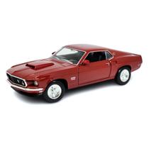 Miniatura Ford Mustang Boss 429 Vermelho Welly 1/24 Miniatura Ford Mustang Boss 429 Vermelho Welly 1/24