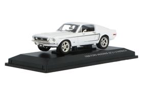 Miniatura Ford Mustang GT 1968 Escala 1/43 Branco Lucky