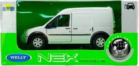 Miniatura Ford Transit Connect branco Welly 1/34-1/39