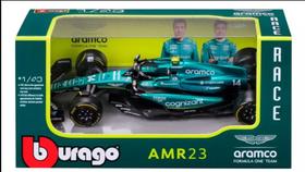 Miniatura Fórmula 1 Aston Martin AMR23 - 14 Fernando Alonso (2023) - Team Aramco - 1:43 - Burago