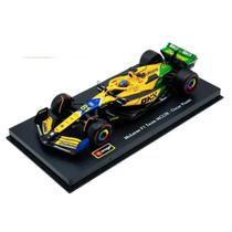 Miniatura Fórmula 1 McLaren MCL38 Racing 81 Piastri Senna GP Mônaco 2024 1/43 Burago 38215S