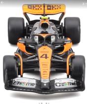 Miniatura Fórmula 1 McLaren MCL60 Racing - 4 L. Norris (2023) - 2nd British GP - 1:43 - Burago - C/ Acrílico