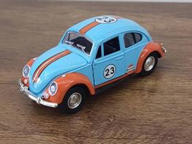 Miniatura Fusca 23 QHT Car 1:32 Metal e Fricção Azul