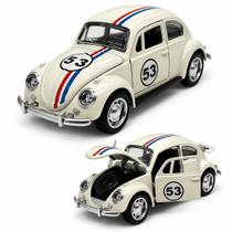 Miniatura Fusca 53 Bege Clássico em Metal Fricção 12,5 CM Miniatura Fusca 53 Bege Clássico em Metal Fricção 12,5 CM