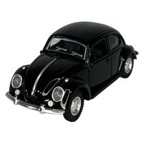 Miniatura Fusca Carrinho Ferro Fricção Abre Porta Preto