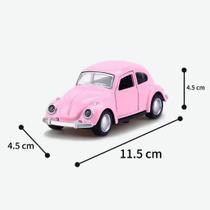 Miniatura Fusca Ferro Realista 12cm Abre Portas e Capô com Diversas Cores Disponíveis Envio Rápido - Rosa