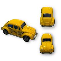 Miniatura Fusca Retrô com Fricção Colecionável Infantil Amarelo