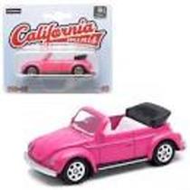 Miniatura Fusca Rosa Conversivel 1/64 Califórnia minis