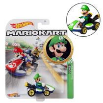 Miniatura hot wheels mario kart luigi standard kart