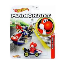 Miniatura Hot Wheels Mario Kart Red Yoshi Standard Kart