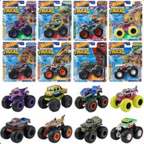 Miniatura Hot Wheels Monster Trucks 1/64 Mattel Carrinho de Metal com Rodas Gigantes Original