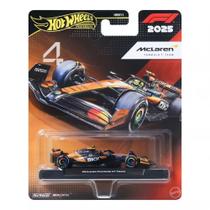 Miniatura Hot Wheels Premium F1 McLaren 4 Lando Norris 1/64 Mattel JKD88 Original Pneus de Borracha Miniatura Hot Wheels Premium F1 McLaren 4 Lando Norris 1/64 Mattel JKD88 Original Pneus de Borracha
