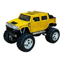 Miniatura Hummer H2 Picape Bigfoot Amarelo Metal 1:40