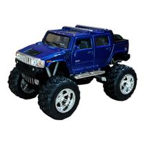 Miniatura Hummer H2 Picape Bigfoot Azul Metal 1:40