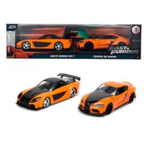 Miniatura Jada Kit 2 Carros Mazda RX7 + Toyota GR Supra 1:32