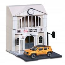 Miniatura Jeep Renegade 1/43 e Build Your City Bburago Train Station