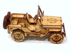 Miniatura Jeep Willys Quebra Cabeça 3d Em Mdf - TALHARTE