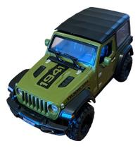 Miniatura Jipe Jeep Wrangler 1:32 Verde Musgo Acende Farol