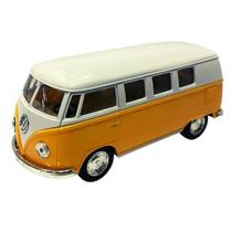 Miniatura Kombi 1962 Kinsmart 1/32 Metal e Fricção Bege/Amarelo