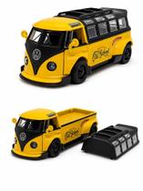Miniatura Kombi Clássica Com Teto Removível em metal 13 CM Cor:Amarelo Miniatura Kombi Clássica Com Teto Removível em metal 13 CM Cor:Amarelo