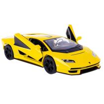 Miniatura Lamborghini Countach LPI 800-4 Kinsmart 1:38 Metal e Fricção Amarelo