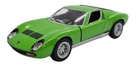 Miniatura Lamborghini Miura P400 Sv 1971 Verde 1:34 Miniatura Lamborghini Miura P400 Sv 1971 Verde 1:34