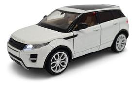 Miniatura Land Rover Evoque Branco Acende Luz E Som 1:32 Miniatura Land Rover Evoque Branco Acende Luz E Som 1:32