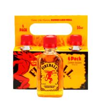 Miniatura Licor de Canela e Whisky Fireball 50ml 6 Unidades
