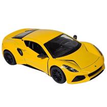 Miniatura Lotus Emira Kinsmart 1/34 Metal e Fricção Amarelo