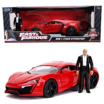 Miniatura Lykan Hypersport C/ Boneco Dom Fast Furios 1/18 Jada 31140