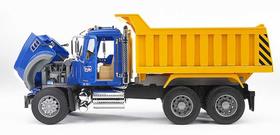 Miniatura Mack Caçamba basculante azul Bruder 1/16