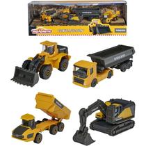 Miniatura Majorette Conjunto 4 Peças Serie Volvo Construction 1/64 Miniatura Majorette Conjunto 4 Peças Serie Volvo Construction 1/64