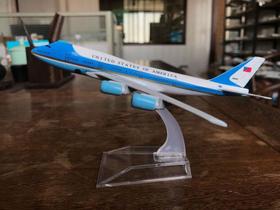 Miniatura Maquete Avião Aeronave Metal Boeing 747 Air Force