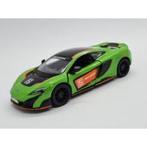 Miniatura Mclaren 675LT Kinsmart 1/36 Metal e Fricção Verde