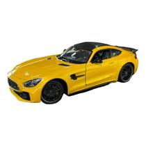 Miniatura Mercedes Benz AMG GT R Amarelo Metal 1:24 Miniatura Mercedes Benz AMG GT R Amarelo Metal 1:24
