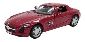 Miniatura Mercedes Benz Sls Amg Bordô Metal 1:36 Miniatura Mercedes Benz Sls Amg Bordô Metal 1:36