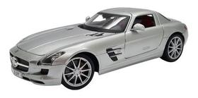 Miniatura Mercedes Benz Sls Amg Prata Maisto Metal 1:18 Miniatura Mercedes Benz Sls Amg Prata Maisto Metal 1:18