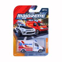 Miniatura Mercedes-Benz Sprinter - Ambulância - Rescue - Majorette - 1/64 Miniatura Mercedes-Benz Sprinter - Ambulância - Rescue - Majorette - 1/64