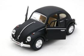 Miniatura Metal Volkswagen Fusca Preto Fosco 1967 KT5057DM
