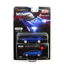 Miniatura mijo exclusives tsm model mini gt honda civic type r aegean blue modulo edition mgt00017mj