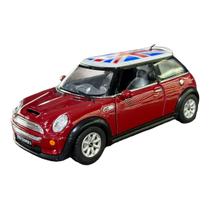Miniatura Mini Cooper S Bordô Metal 1:28