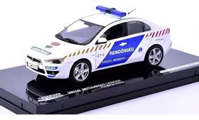 Miniatura Mitsubishi Lancer Evo Policia Hungria 1/43 Ferro Miniatura Mitsubishi Lancer Evo Policia Hungria 1/43 Ferro