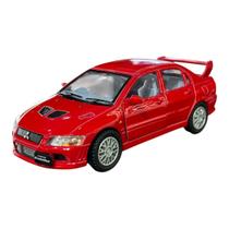 Miniatura Mitsubishi Lancer Evolution Vermelho Kinsmart 1:36