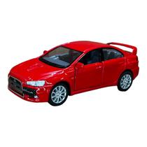 Miniatura Mitsubishi Lancer Evolution X Vermelho Metal 1:36 Miniatura Mitsubishi Lancer Evolution X Vermelho Metal 1:36