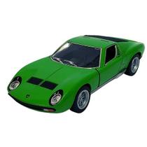 Miniatura Miura 1971 P400 SV Kinsmart 1:36 Metal e Fricção Verde